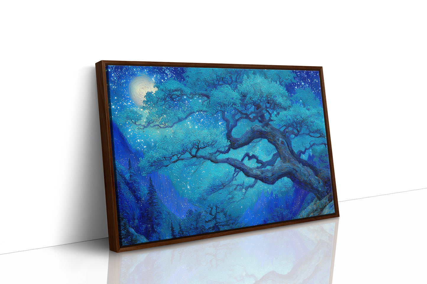 Sapphire Oak Under Celestial Light