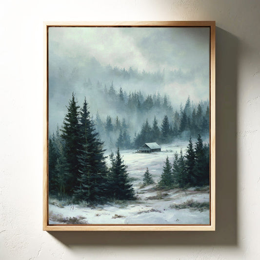 A Cabin Beneath Silent Pines