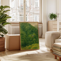 Solitary Temple Among Emerald Hills