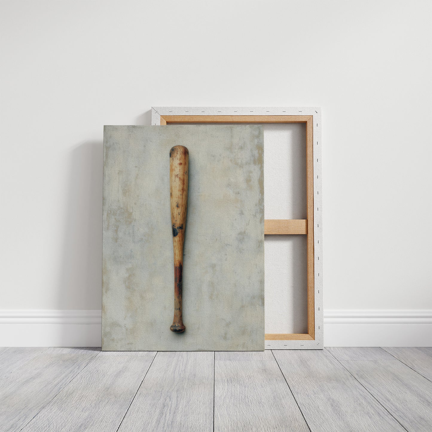 Weathered Wooden Baseball Bat