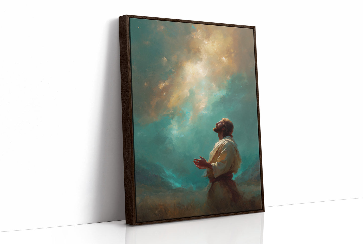 Divine Light Breaks Through Turquoise Heavens
