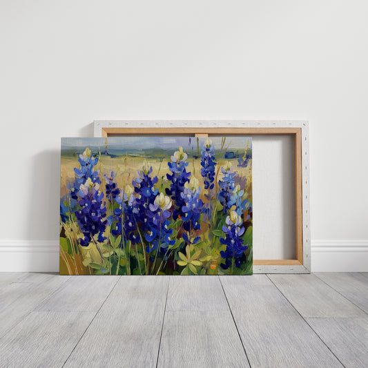 Bluebonnets Dance Under Prairie Light