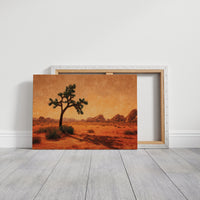 Lone Sentinel Under Amber Sky