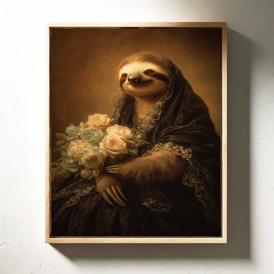 Regal Pause Among Blossoms