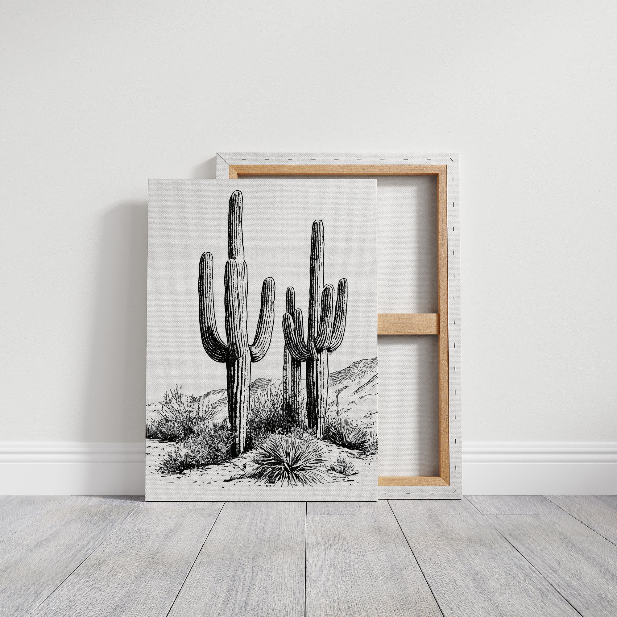 Twin Saguaro Sentinels