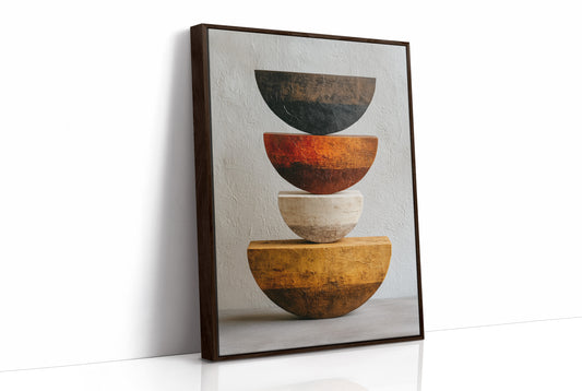 Stacked Bowls Above City Spirits