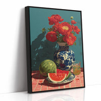 Poppies and Watermelon Slices