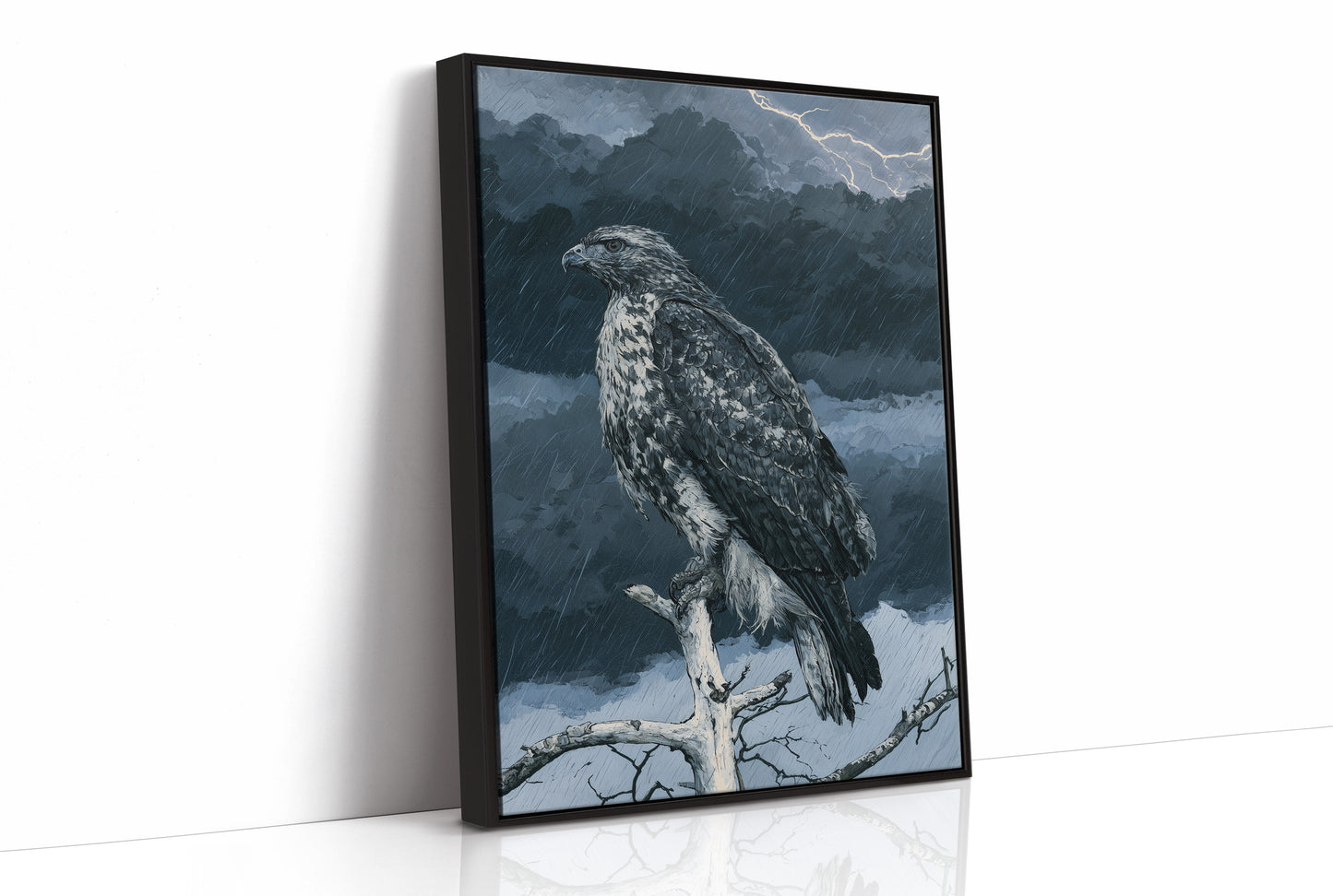 Hawk Weathering the Storm