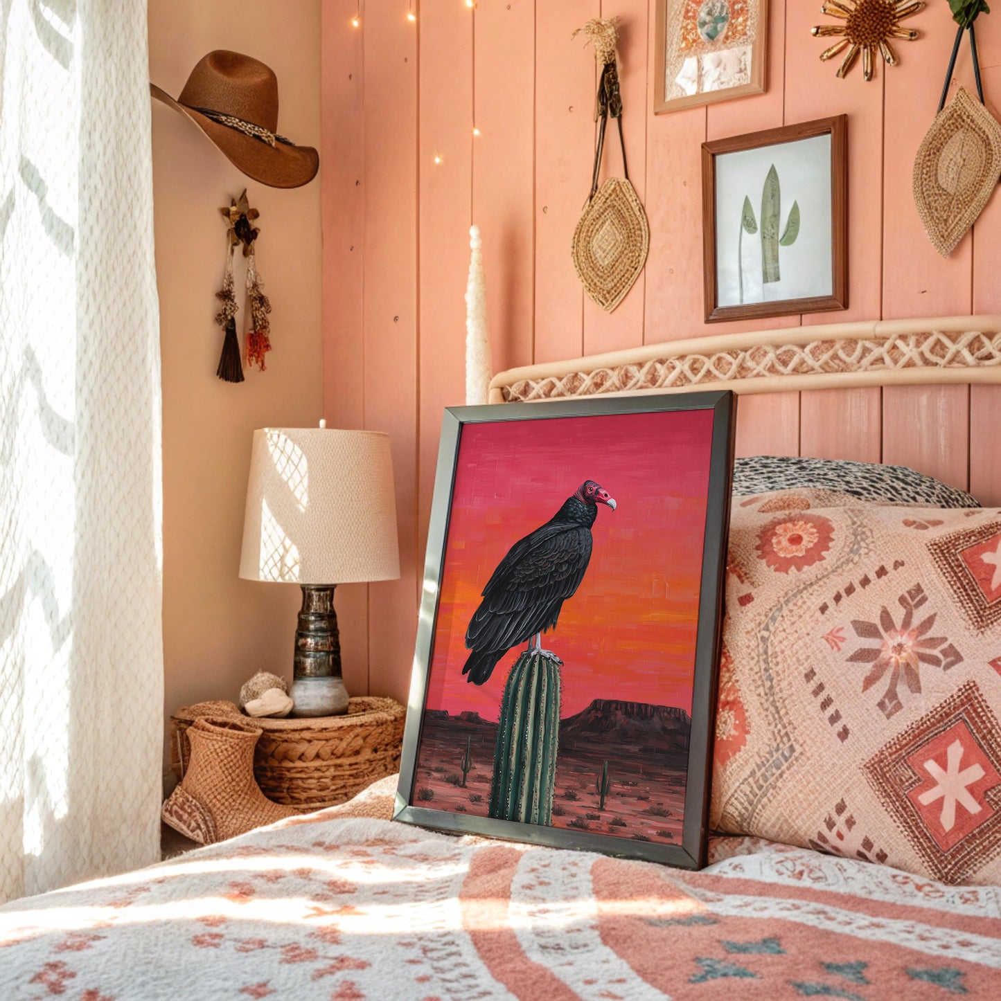 Vulture Waits While Sunset Burns