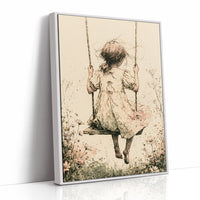 The Wildflower Swing: A Girl's Quiet Sway