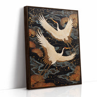 Celestial Cranes Dance Through Starlight