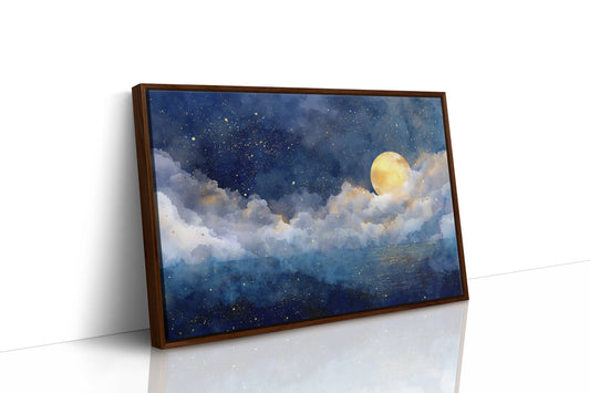 Full Moon Bathes Midnight Waters