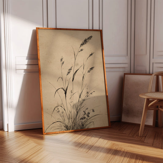 Wild Grasses Bow To Autumn Wind
