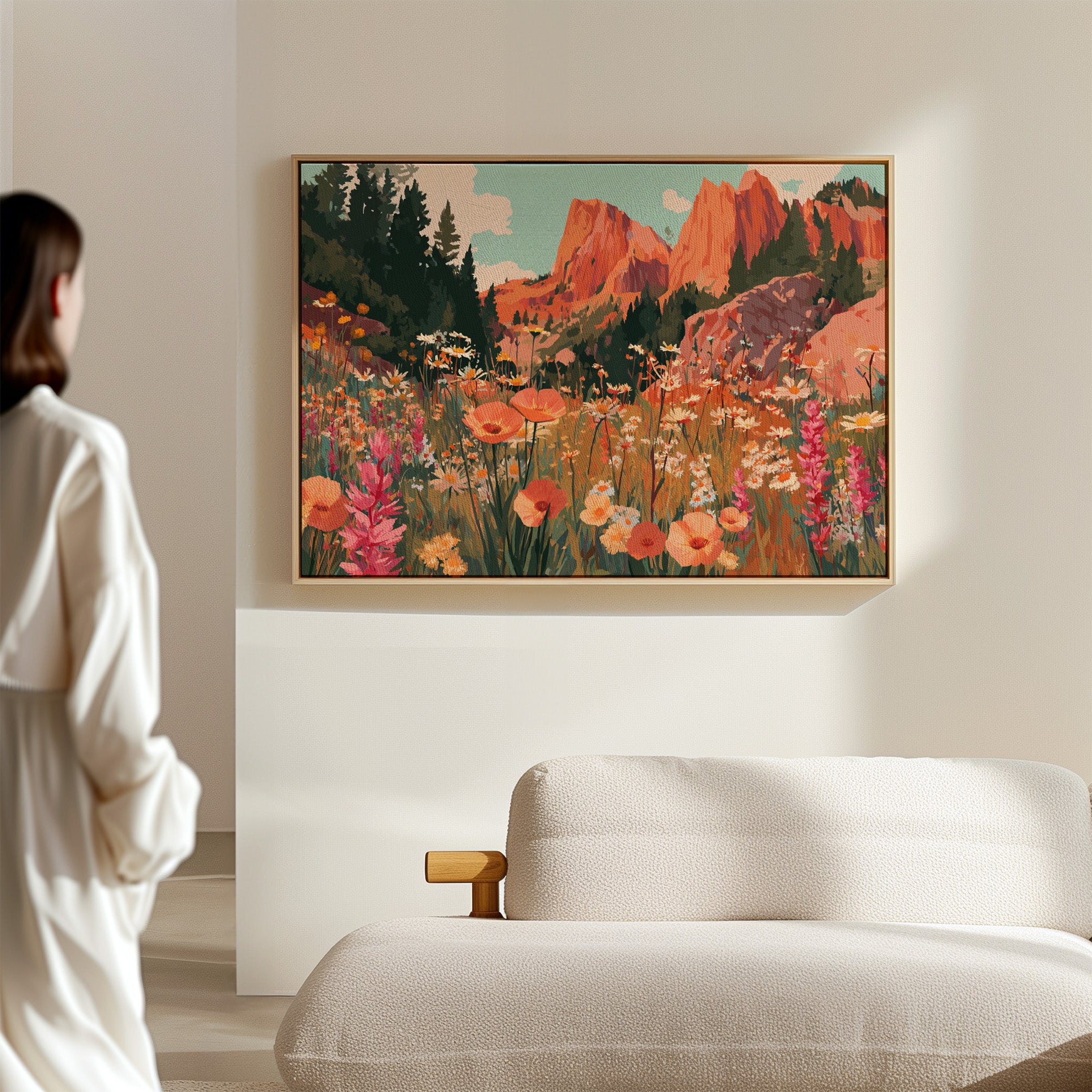 Mountain Poppies Dance At Sunrise