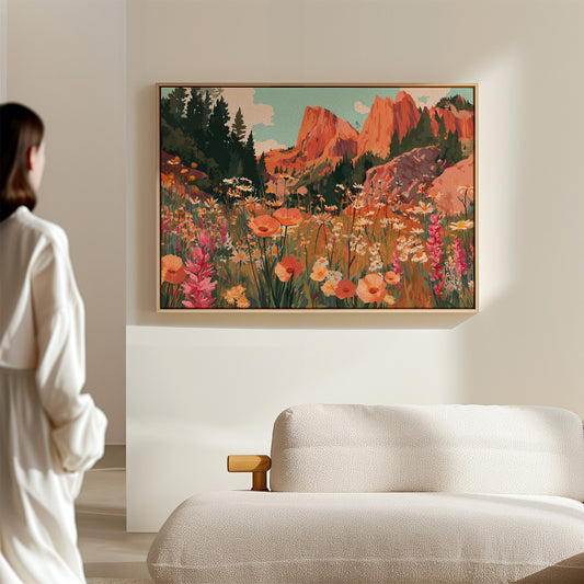 Mountain Poppies Dance At Sunrise