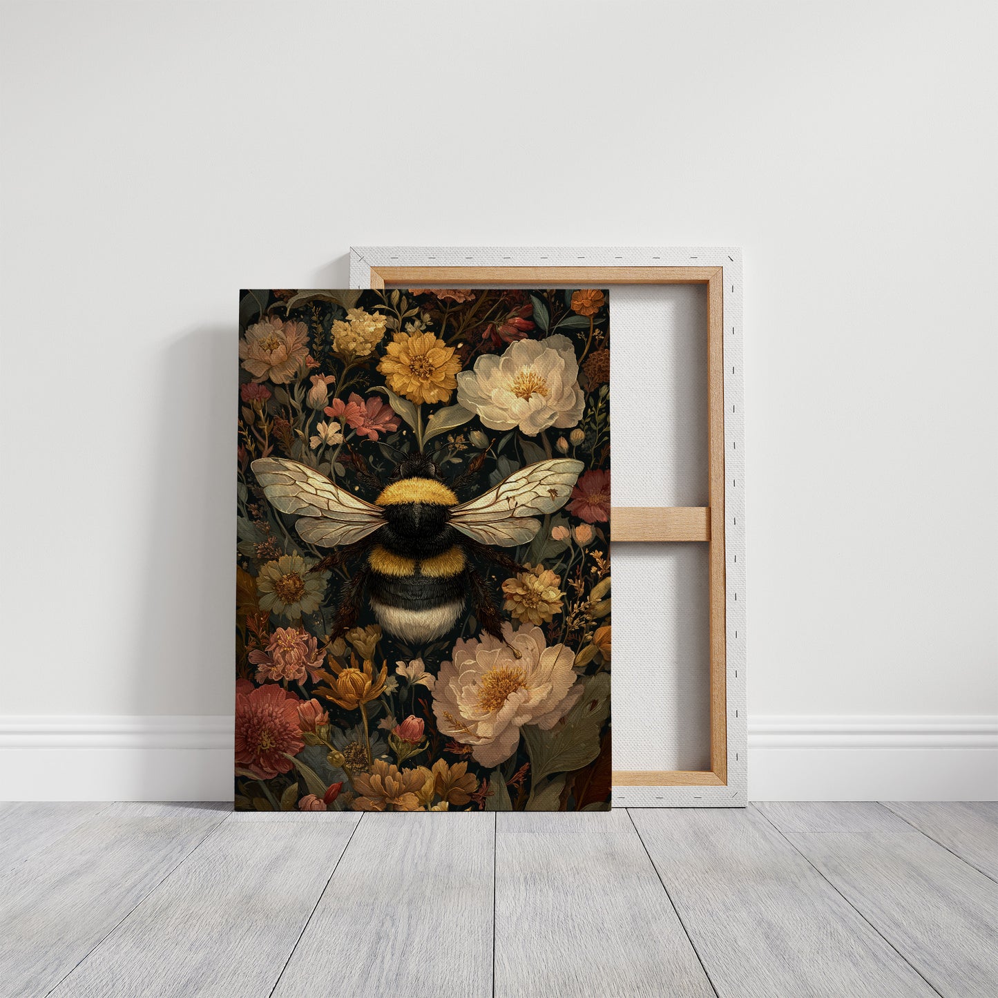 Bumblebee Among Vintage Blooms