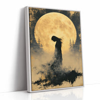 Silhouette Beneath the Harvest Moon