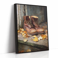 Autumn Leaves Meet Weathered Leather