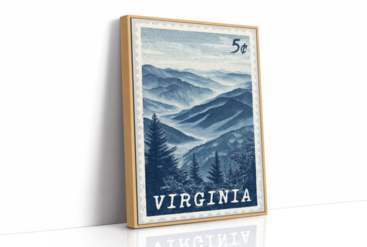 Virginia Blue Ridge Stamp Art
