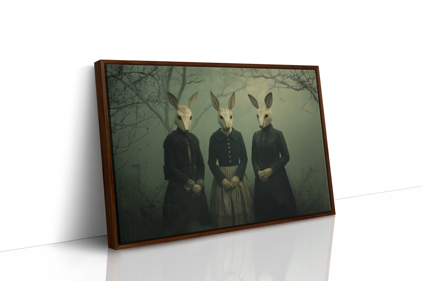 Woodland Sisters In Victorian Attire