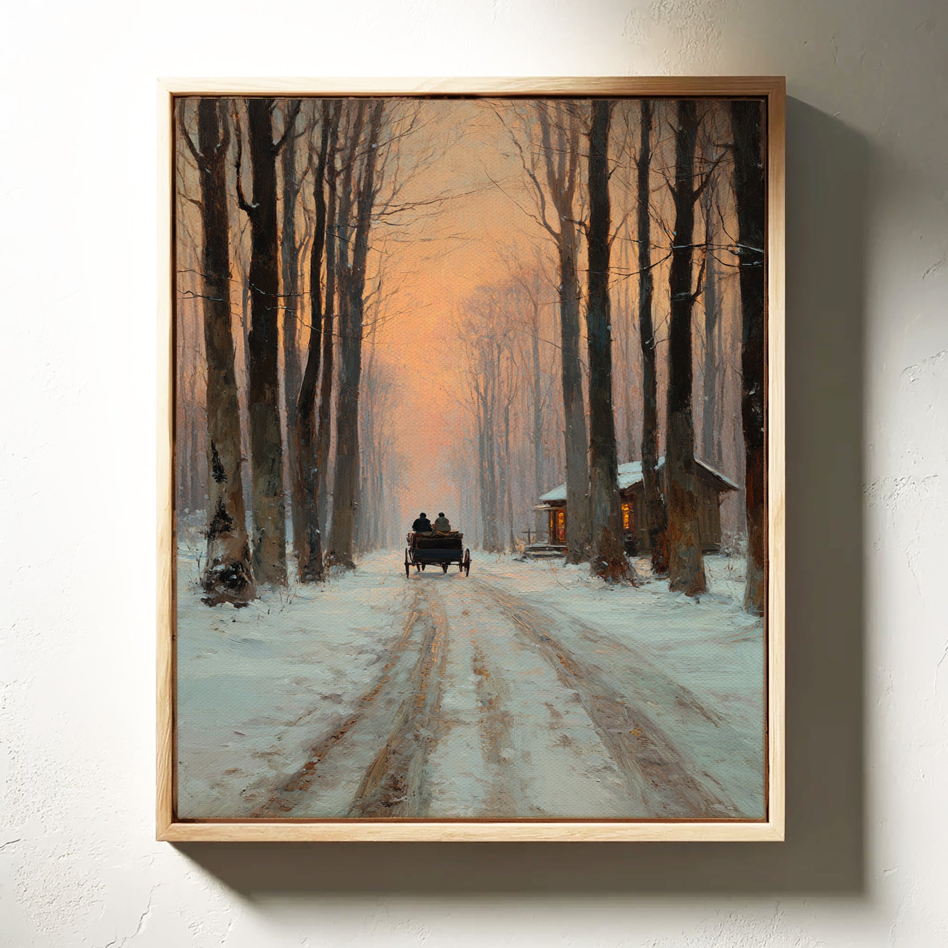 Carriage Through a Winter Glow