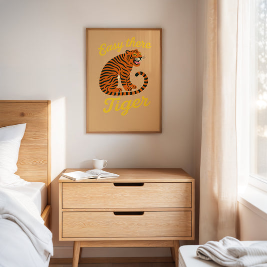 Easy There Tiger Retro Jungle Print