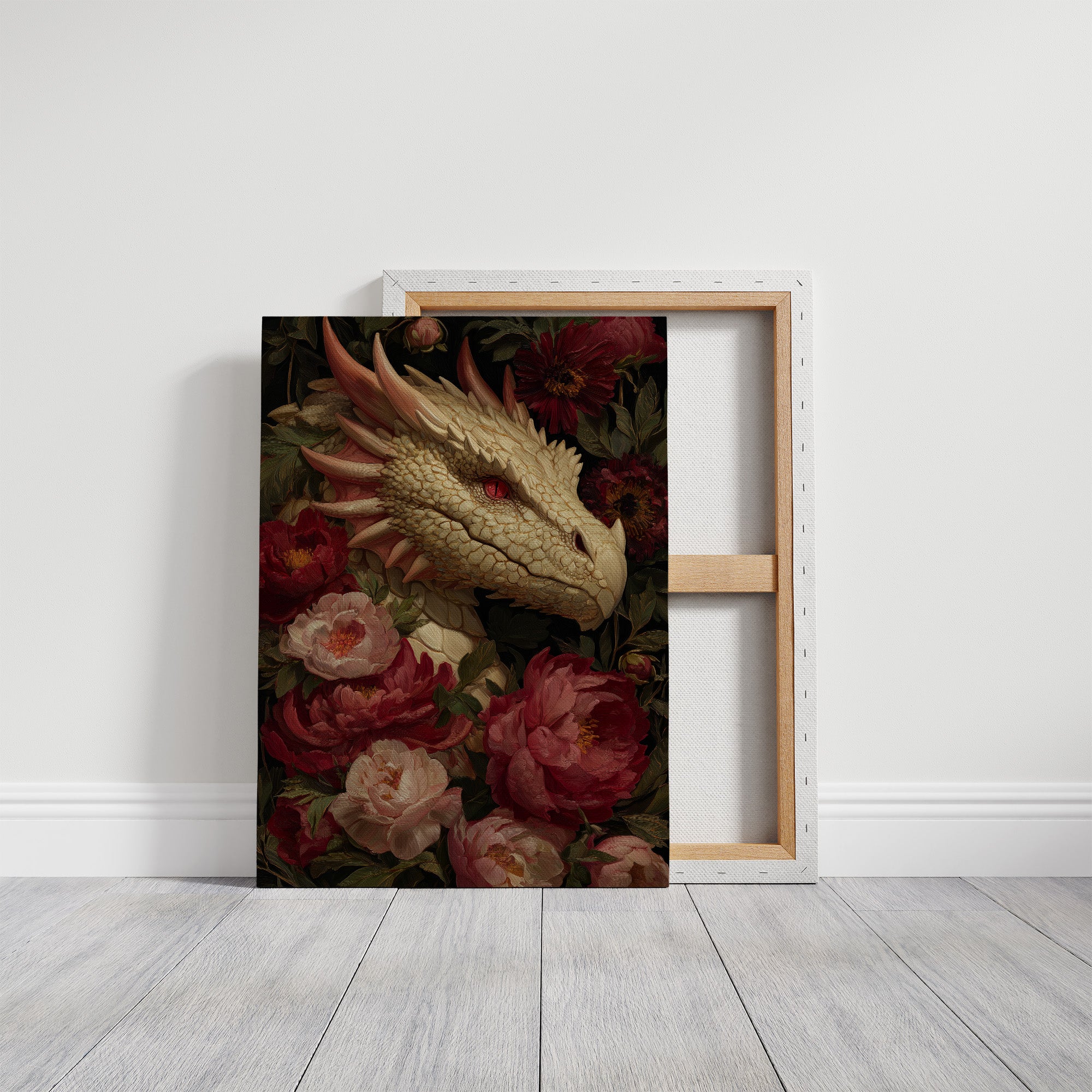 Ancient Scales Among Velvet Blooms