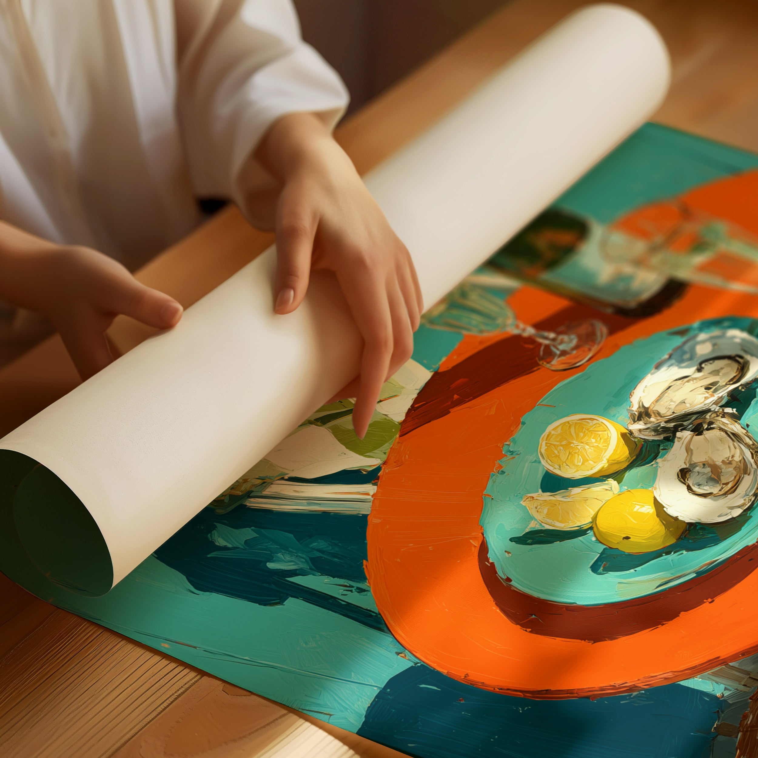 Oysters on Orange