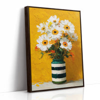 Tuesday Daisies in a Striped Vase