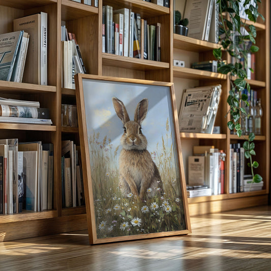 Charming Rabbit Portrait Canvas - Whimsical Animal Art - Gallery Canvas image 6