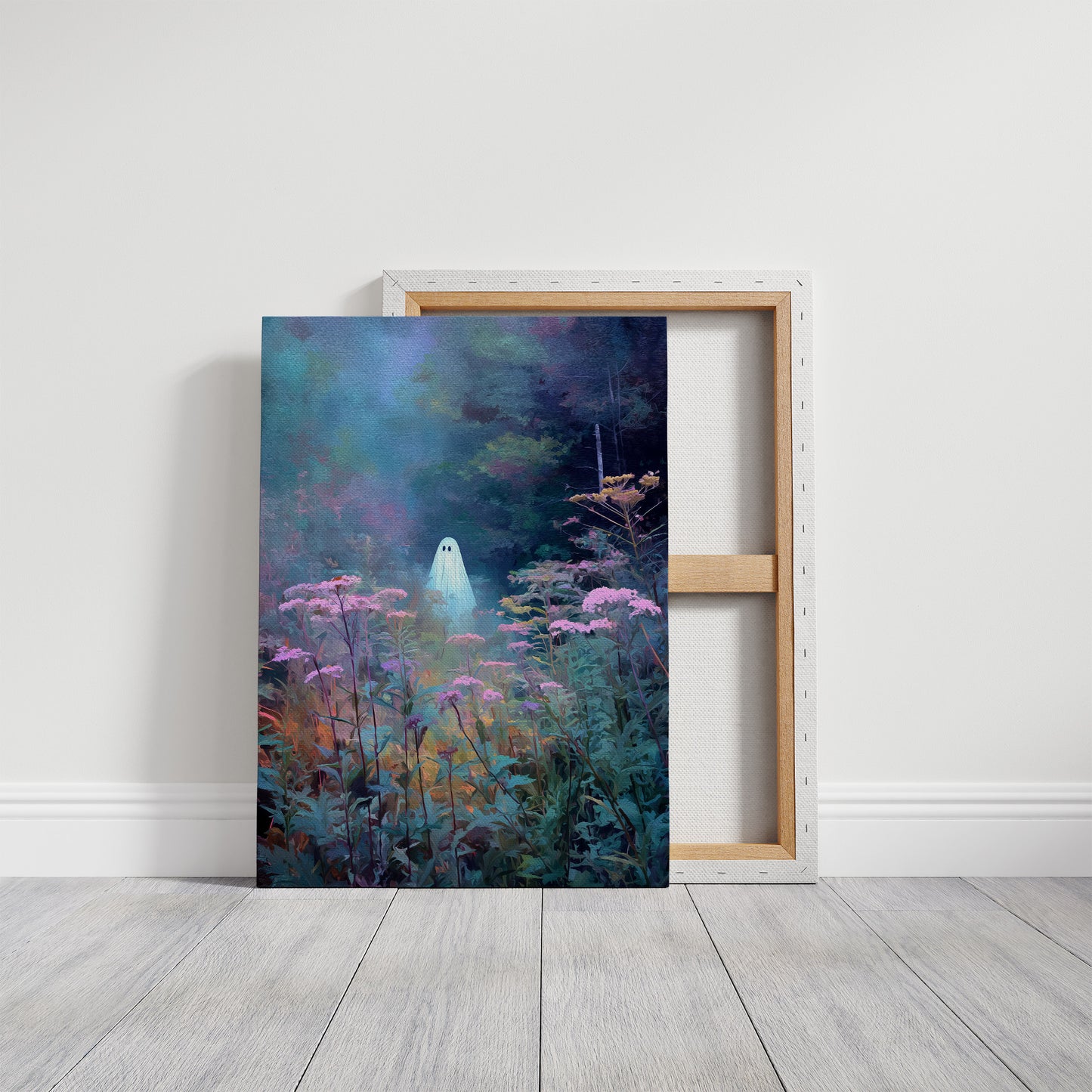 Midnight Bloom Meets Spectral Visitor