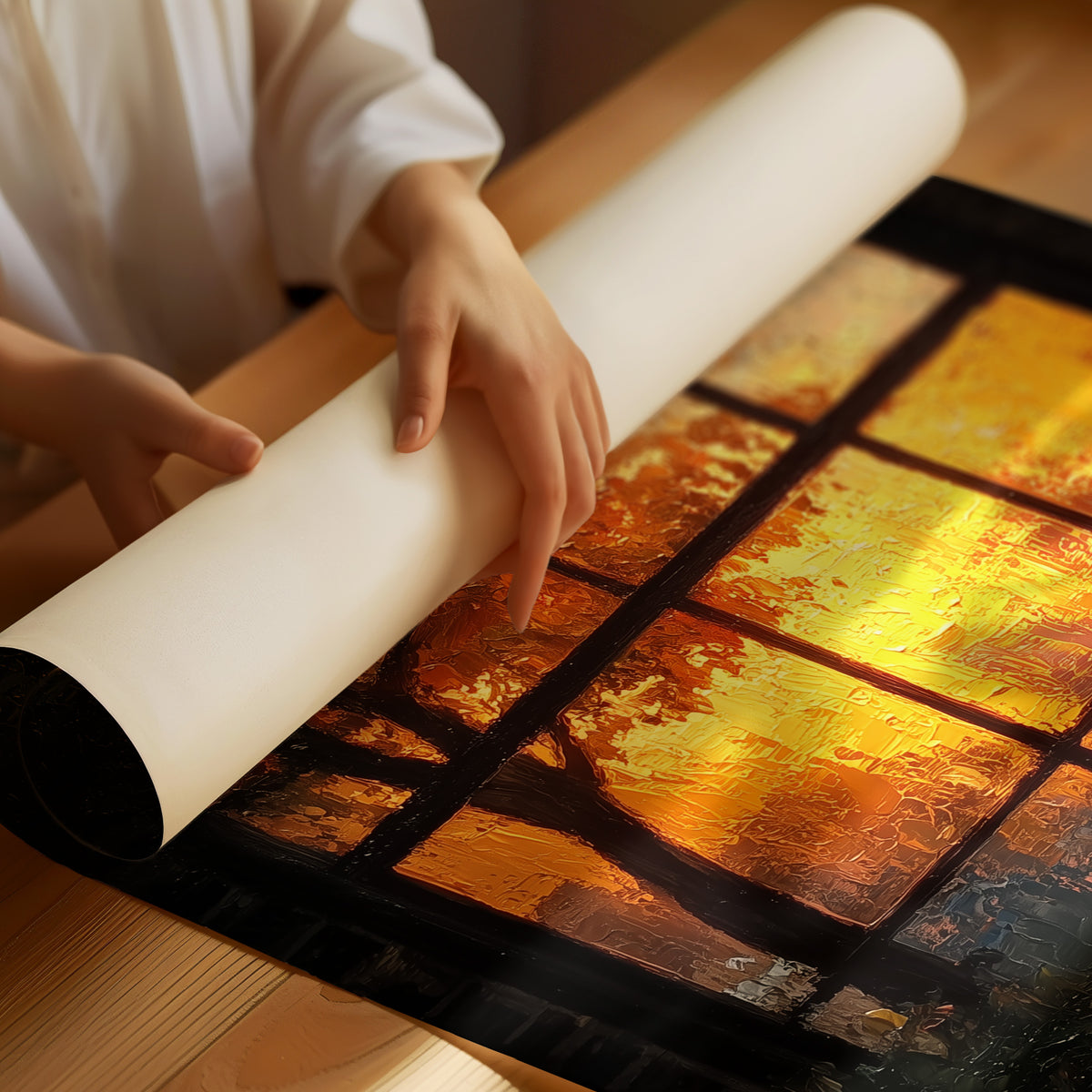 Golden Hour Through the Old Glass