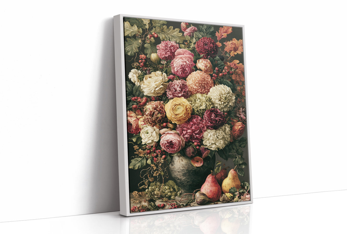 Dramatic Bloom: A Dark Ground Flemish Still Life