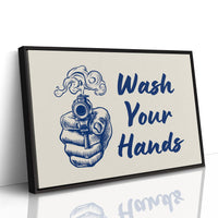 Wash Your Hands Vintage Bathroom Wall Art