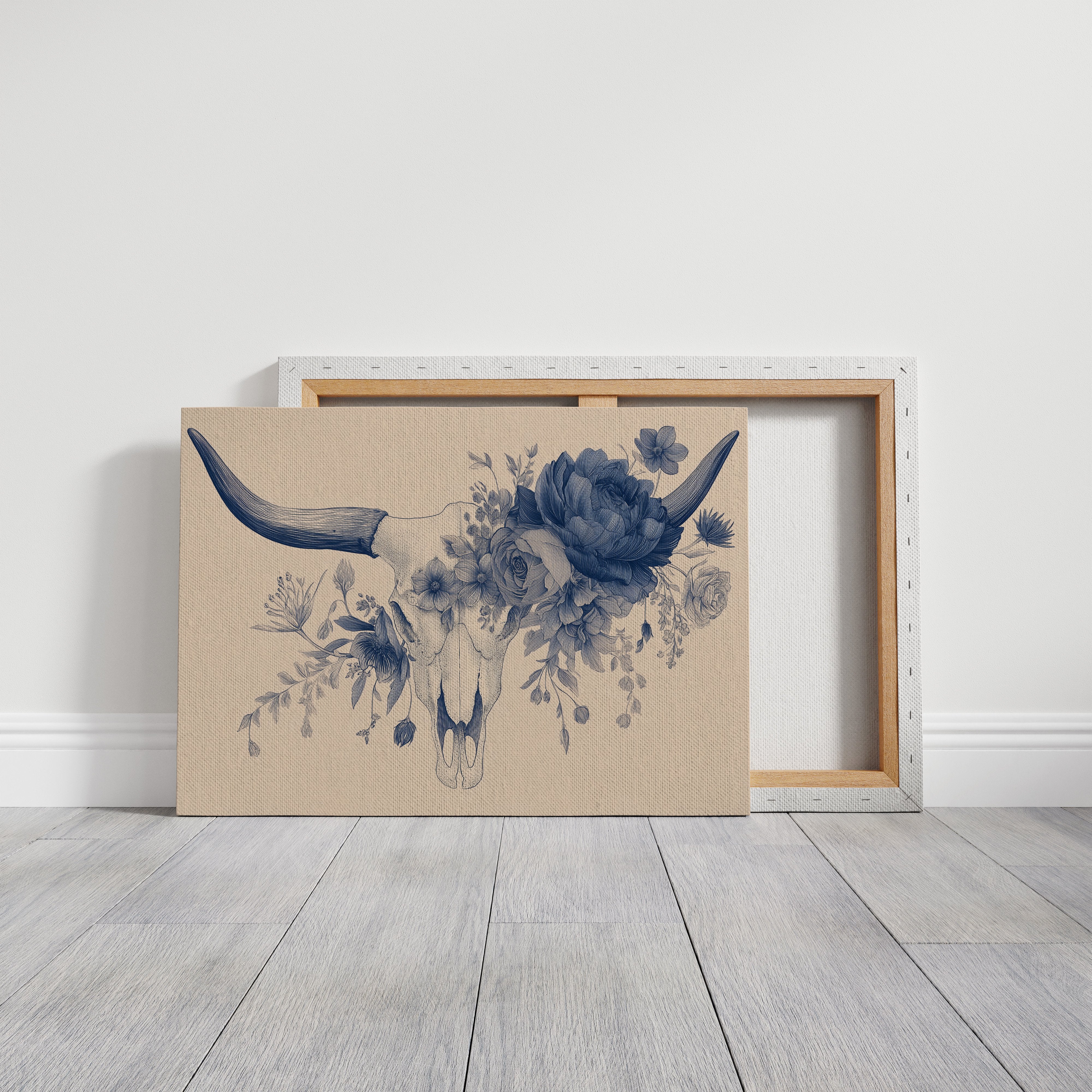 Indigo Blooms Crown Ancient Bones