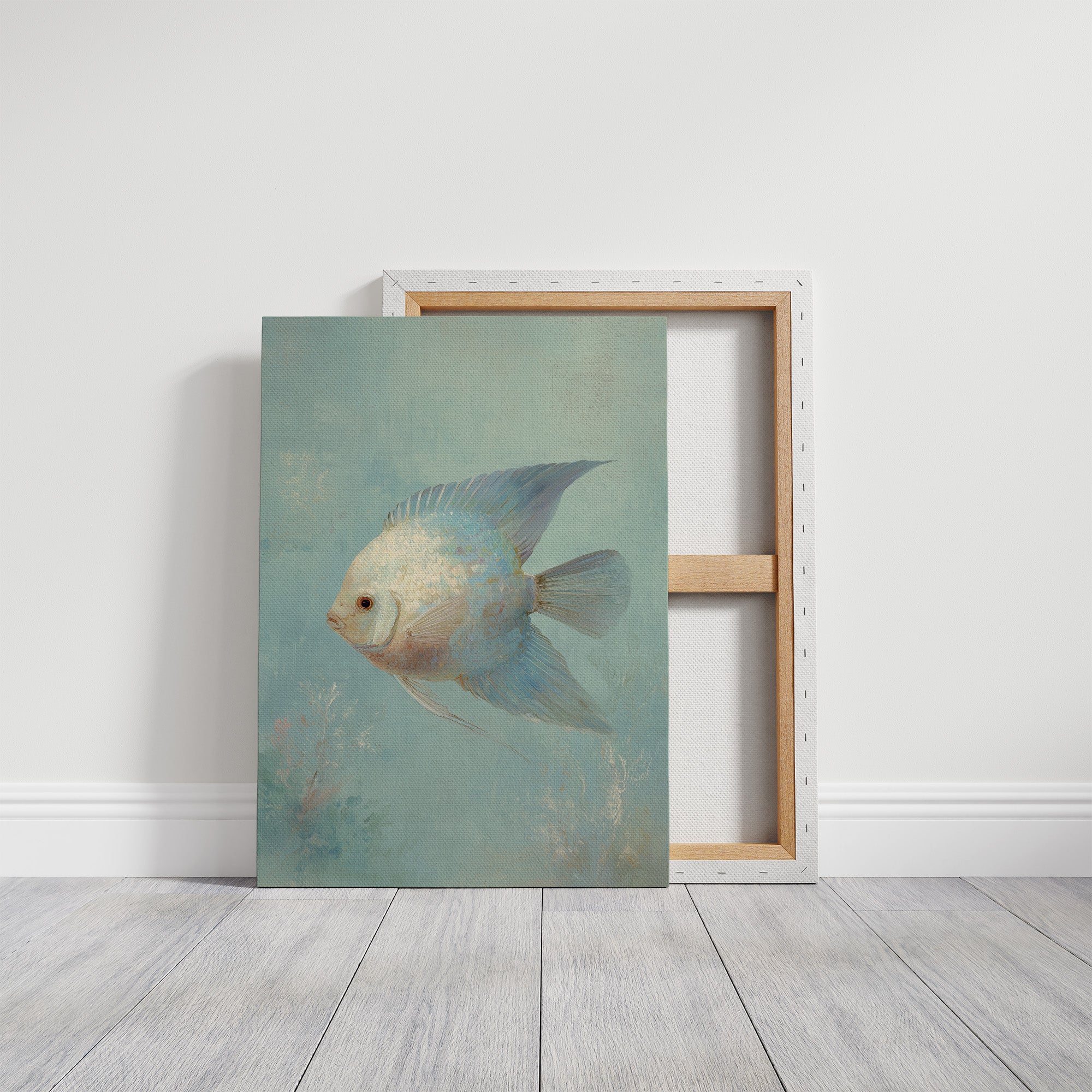Pale Swimmer In Seafoam Currents