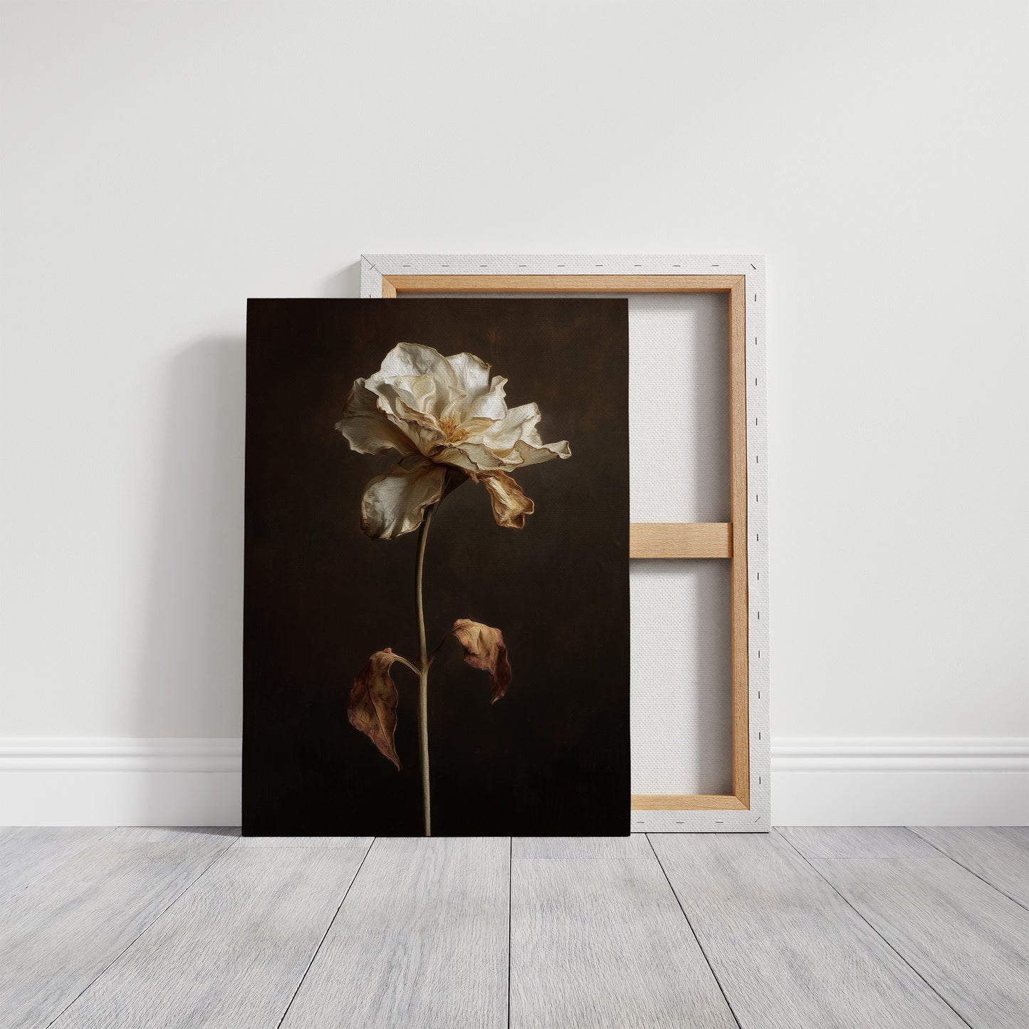Ivory Petals Against Dark Silence