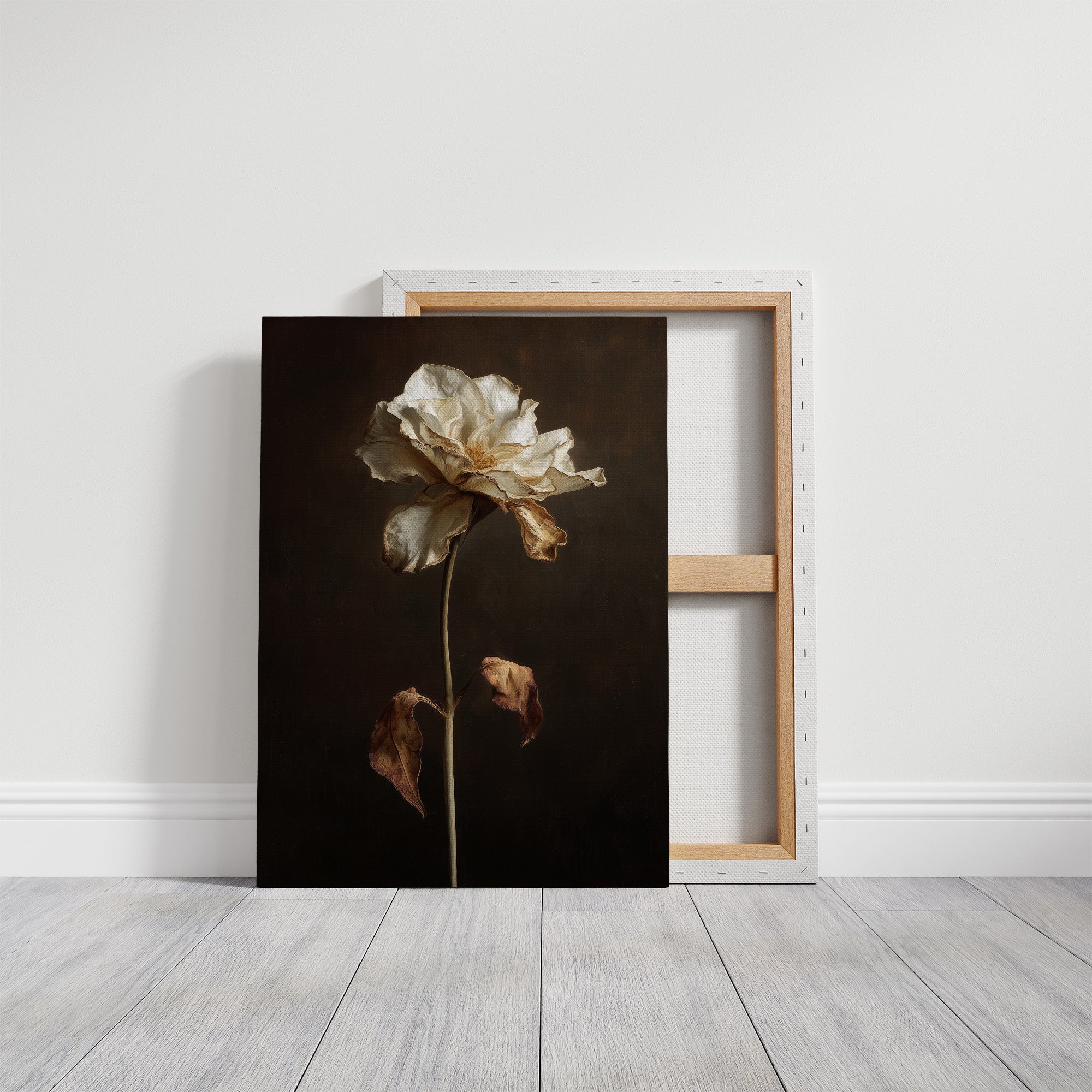 Ivory Petals Against Dark Silence