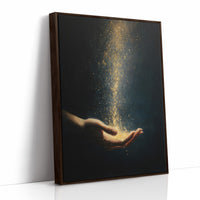 Golden Dust Caught Between Fingertips