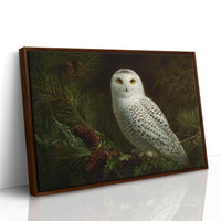 Arctic Sentinel Among Pine Boughs