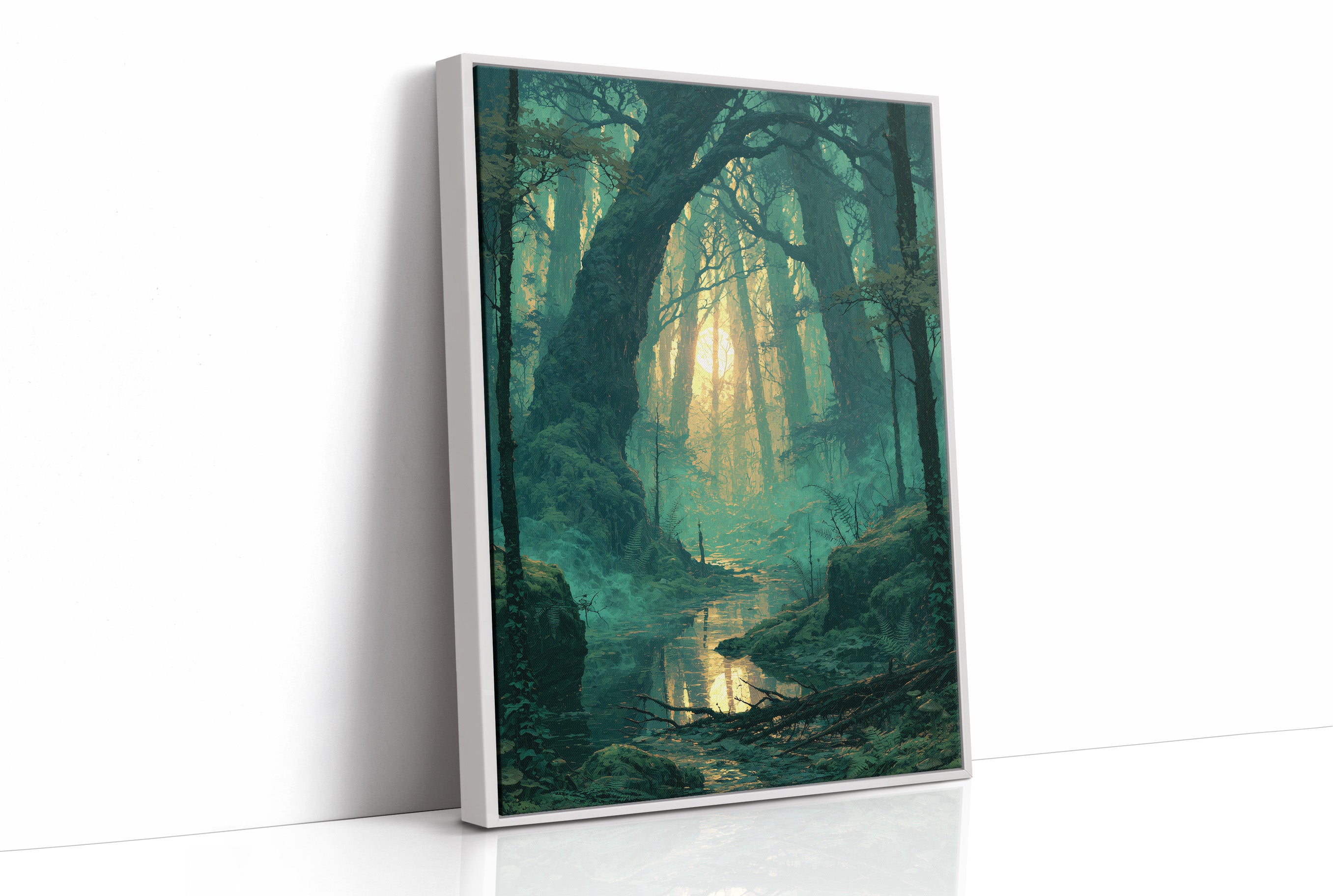 Emerald Hollow: Sunlight Through the Ferns