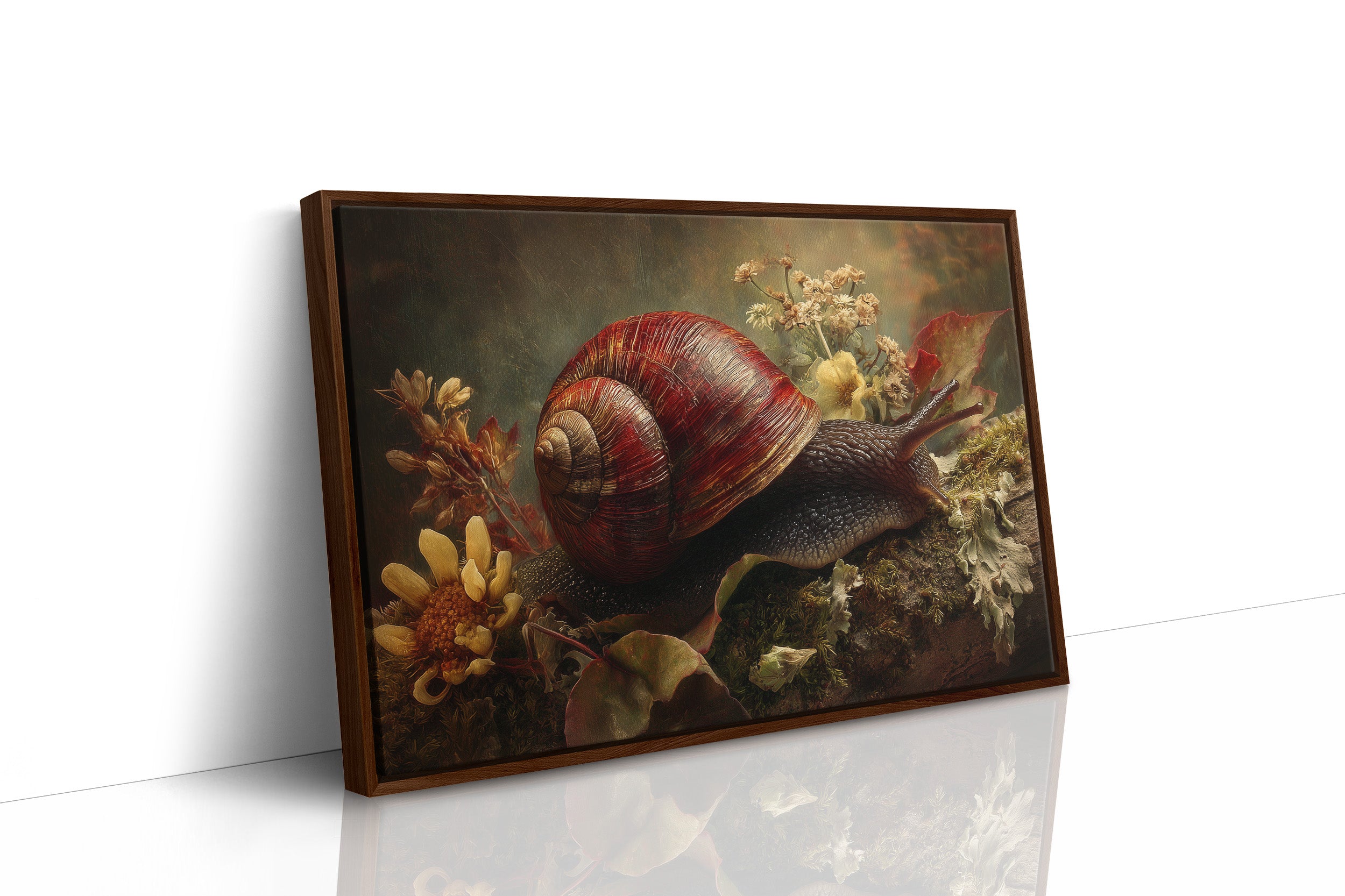 Crimson Shell Among Autumn Blooms