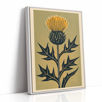 Thistle Woodblock Silhouette