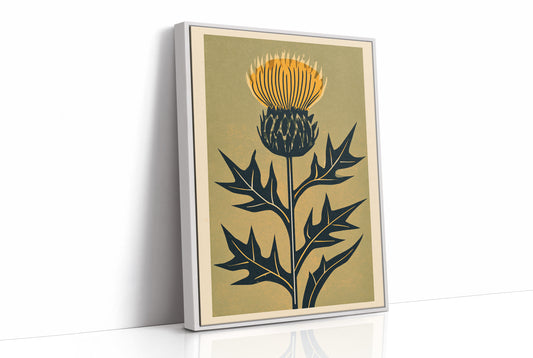 Thistle Woodblock Silhouette