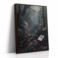 Pink Blooms Defy Misty Darkness