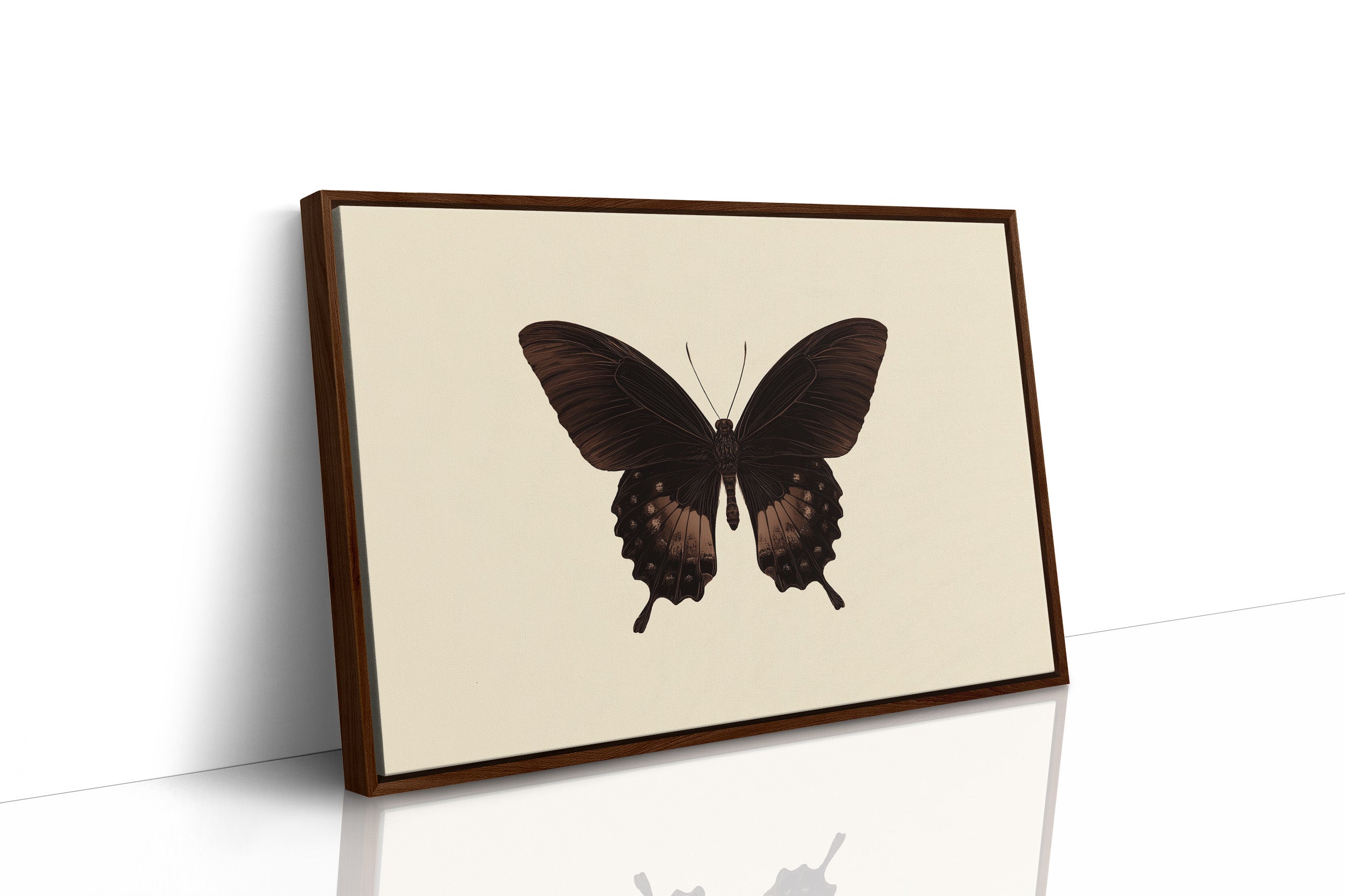 Dark Wings Against Ivory Canvas