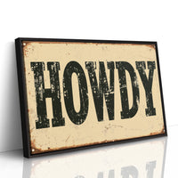 Howdy, Rusted Tin Sign