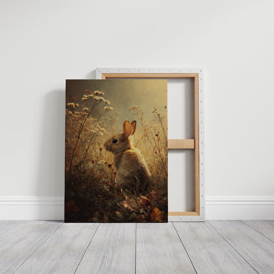 Twilight Rabbit Among Wild Meadow