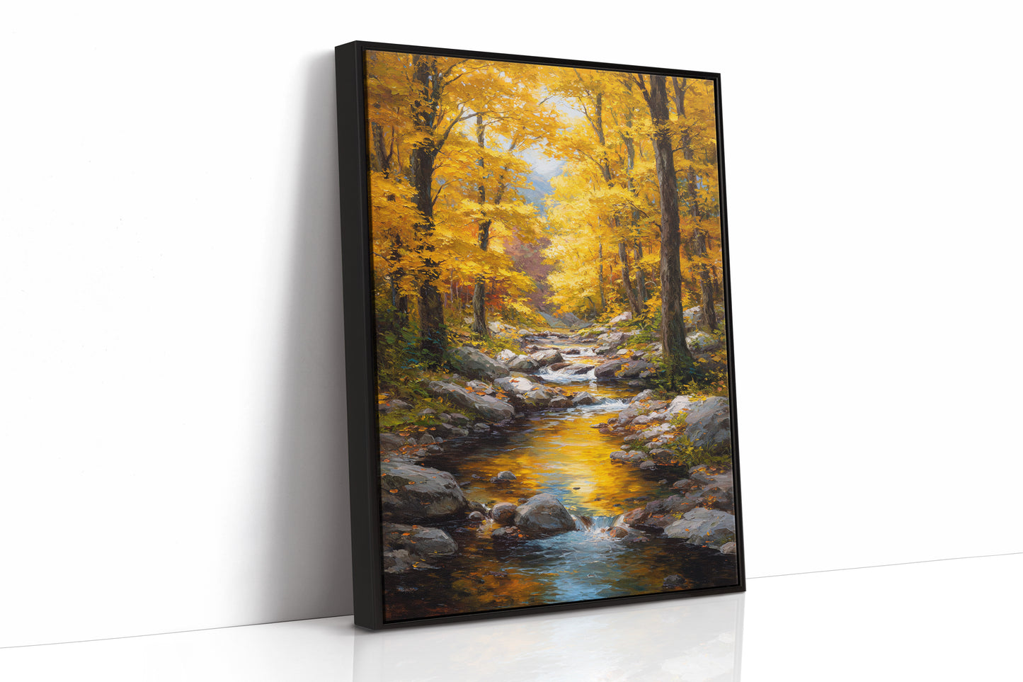 Maple Light Dances On Mountain Stream