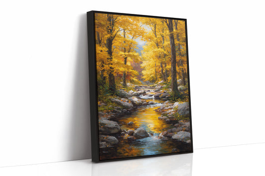 Maple Light Dances On Mountain Stream